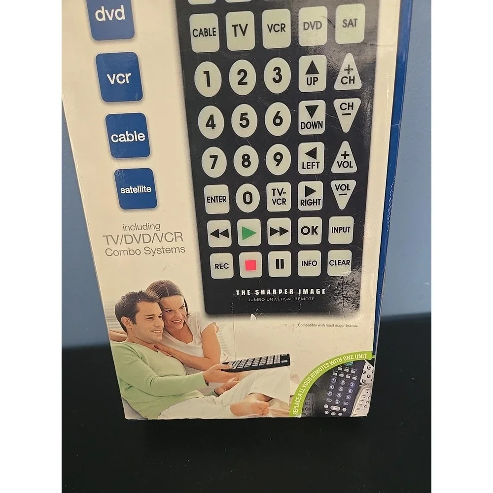 The Sharper Image Jumbo Universal Remote Glow In The Dark Keys